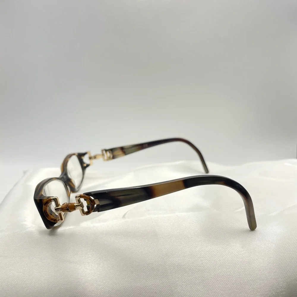 Vintage Gucci GG 3009 SVF Tortoise Horsebit Eyeglass Frames Made in Italy Authen - Picture 12 of 15